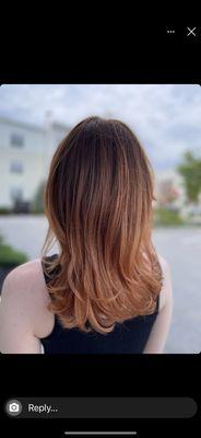 Auburn balayage