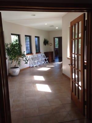 The hall leads to the ceremony room