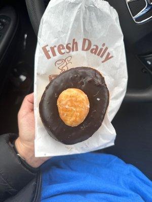 Chocolate glazed and a donut hole!