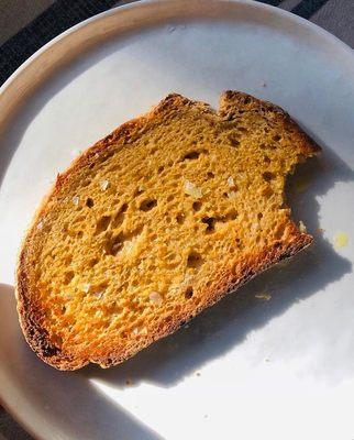 Butter and salt sourdough toast