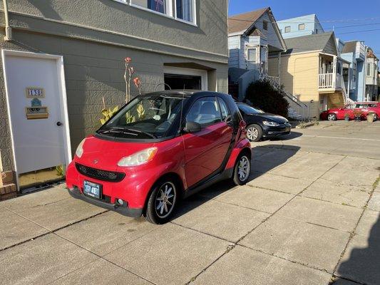 My Smart Fortwo kept in excellent running condition at Mercedes-Benz of San Francisco,
 William Soo, 
 Service Advisor