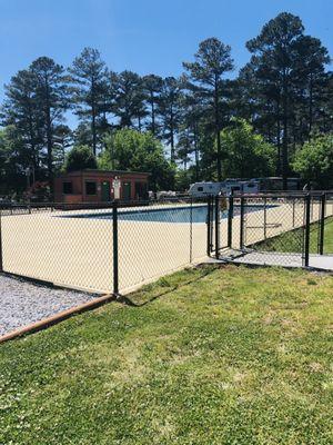 The pool want open yet on this day, but it will be by the Memorial Day activity.