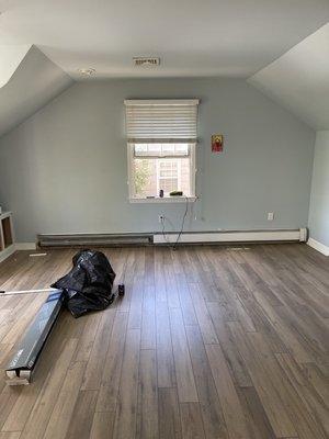 Vinyl flooring install in playroom - Verona, NJ.