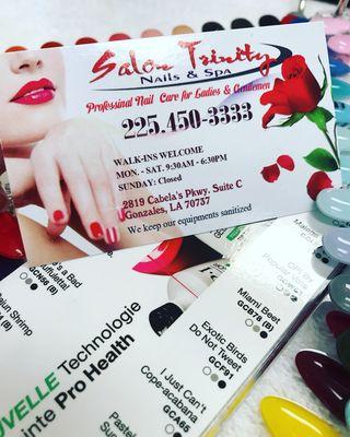 Salon Trinity business card