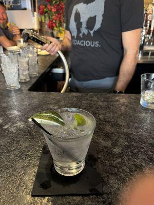 Vodka and tonic/ extra lime. ‍