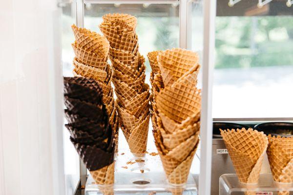 Homemade waffle cones