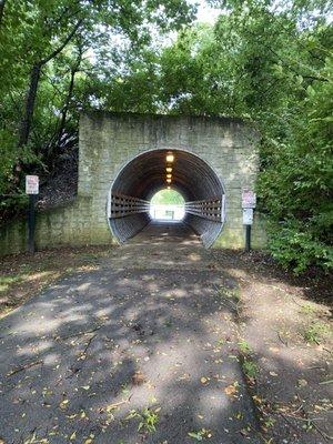 Tunnel to the other side of Wilson Pike for more trail.