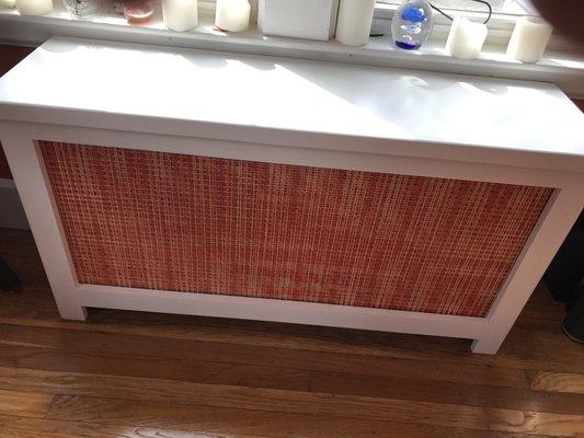 Radiator cover that matches our dining room perfectly