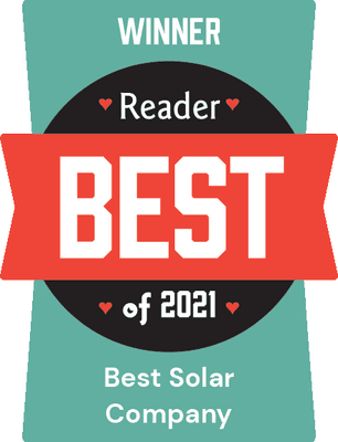 Voted BEST Solar Company in 2021 San Diego Readers Poll!