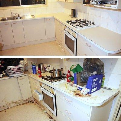 That used to be your kitchen. That is you kitchen now!!! How about that!!