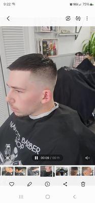 Medium fade with line up