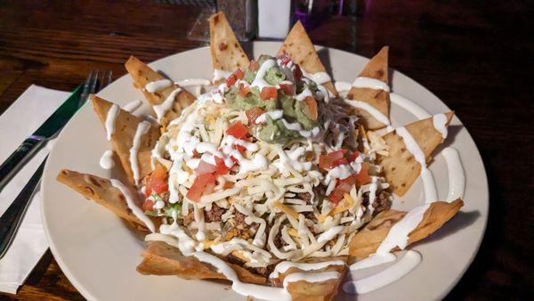 Taco salad with beef