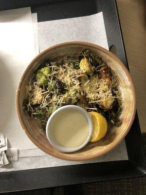 Room service-Delicious brussel sprouts (Parmesan cheese & aioli sauce)