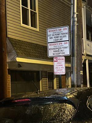 Permit parking rules