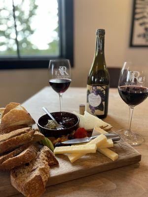 Wine and cheese board