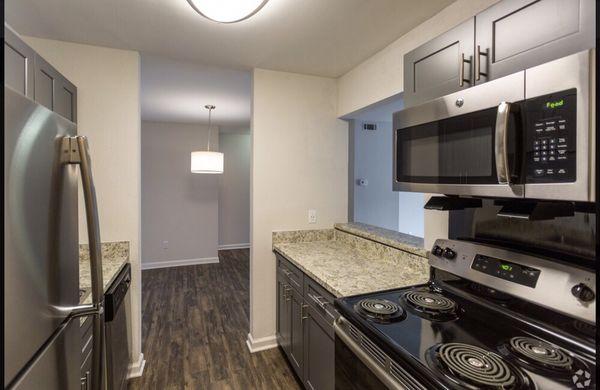 Each apartment comes with brand new, stainless appliances