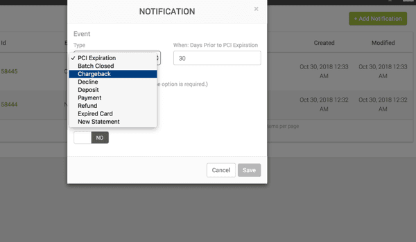 Free backoffice and free Virtual Terminal for over the phone or on the go payment with notifications so you can take appropriate actions.