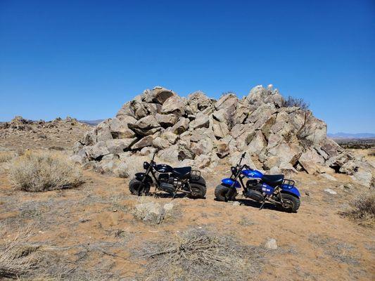 In the Northern Nevada desert with our Trailmaster MB-200's