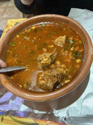 Generous portion of  Pozole