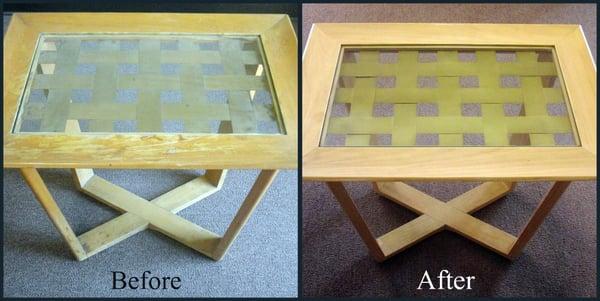 side table before & after