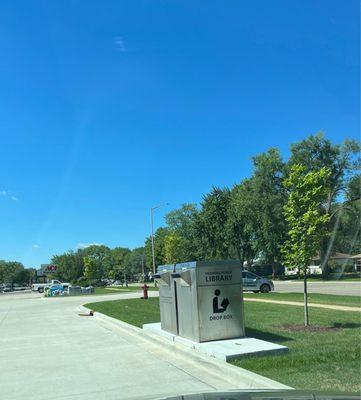 Convenient library book drop off!