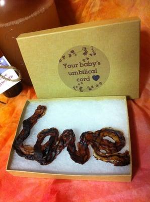 Love umbilical cord keepsake