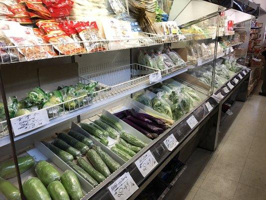 Wall of fresh produce