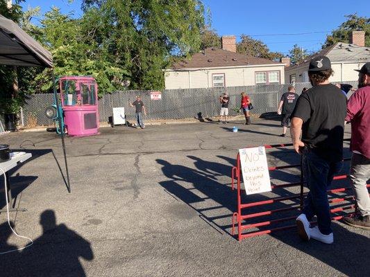 Dunk tank, free prizes, great drinks, and delicious BBQ. Awesome.