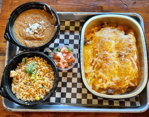 Beef fajita enchiladas