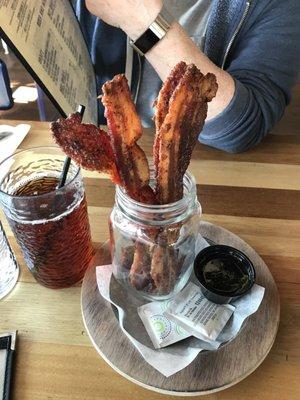 Candied Bacon...very peppery - delicious!