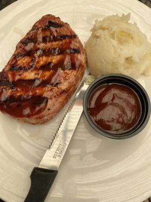 Guinness pork ribeye for St. Pat's w/ colcannon