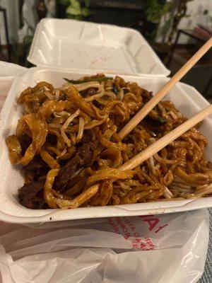 Beef Chow Mein with Handmade Noodles