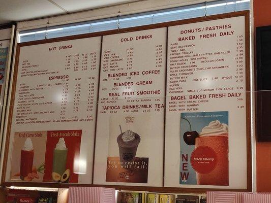 Drink & Donut Menu  (May 2021)