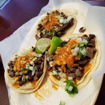 Delicious asada tacos!!!!!!!