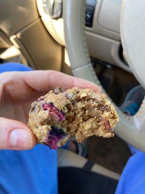 Blueberry pecan oatmeal breakfast cookie- very soft and with real blueberries