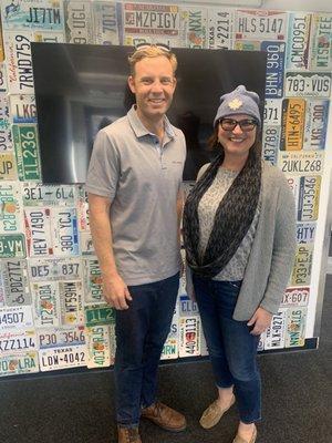 License plate wall at Fort Myers Auto Mall