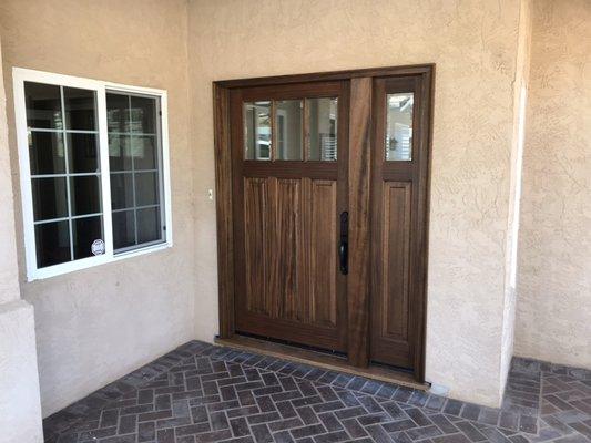 Mahogany Entry door replacement