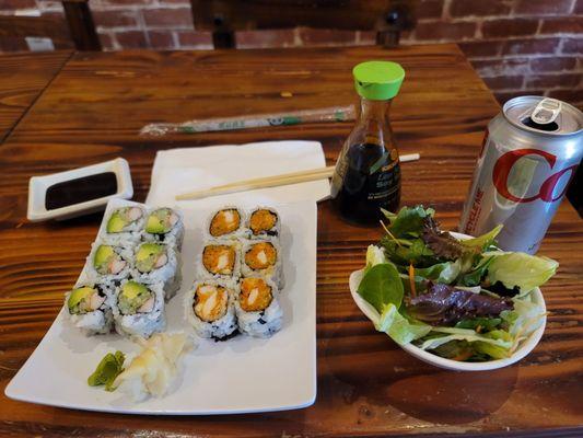 California & Spicy Shrimp roll combo