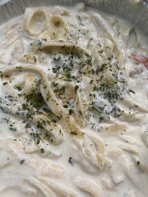 Runny Shrimp Alfredo