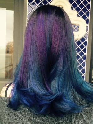 Statement color using Pravana and Goldwell