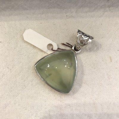 Green Kyanite & Sterling Silver Pendant