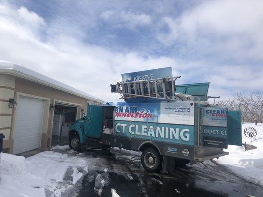 Clean Connection duct cleaning at our house today.