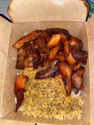 Rib tips with pork fried rice