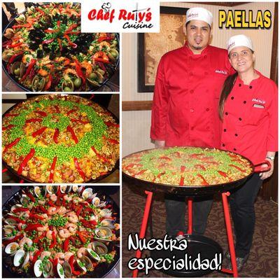 Paella"s Specialist. Seafood Meat Valenciana