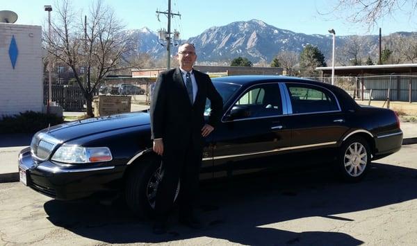 Chauffeur, Black TownCar for Car service to DIA