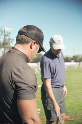 Coach Charlie Crenshaw coaches students of all levels from beginner golfers to expert level golfers.