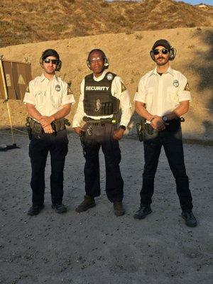 American asset protection security officers at range qualification day. American Asset Protection