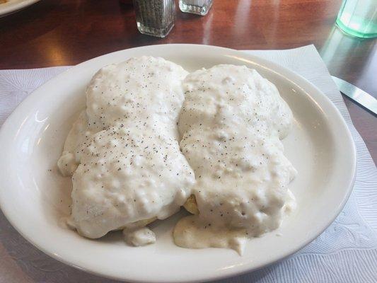 Full order of biscuits and gravy