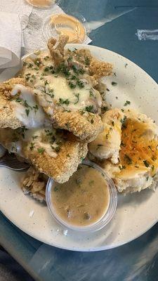 Fried catfish lunch plate