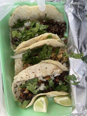 Tacos (pork,chicken,beef)